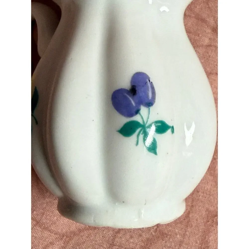 Mini Vintage Fruit Pattern Creamer, Kitchen Serveware